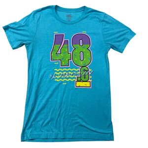 Raw Threads Athletics Womens 48.6 Dopey Challenge Running Shirt Turquoise Small